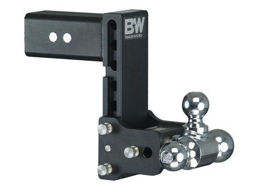 BW TS30049B - Class 4, "Tow & Stow" Adjustable 7" Drop Black Tri-Ball Mount for 3" Receivers