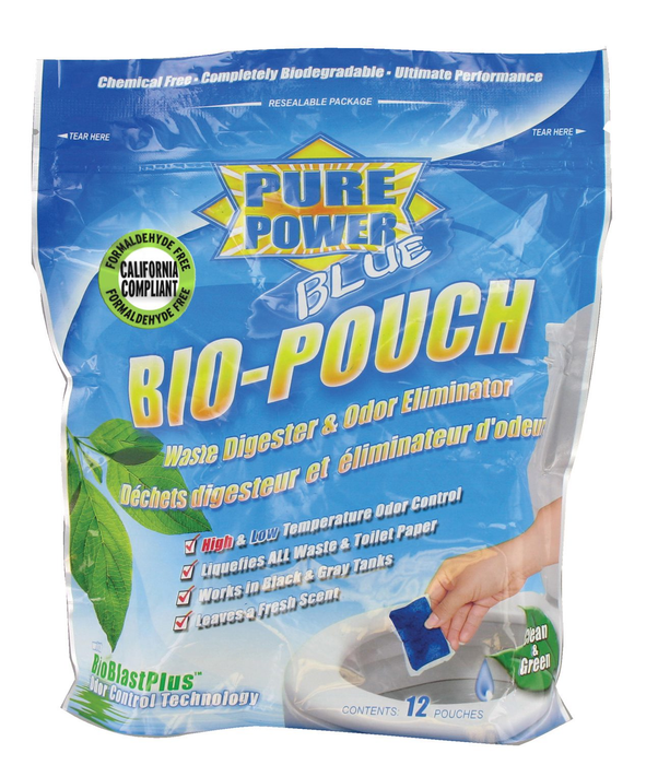 Valterra V23016 - Pure Power Blue Bio-Pouch, CA Compliant, 12/Bag
