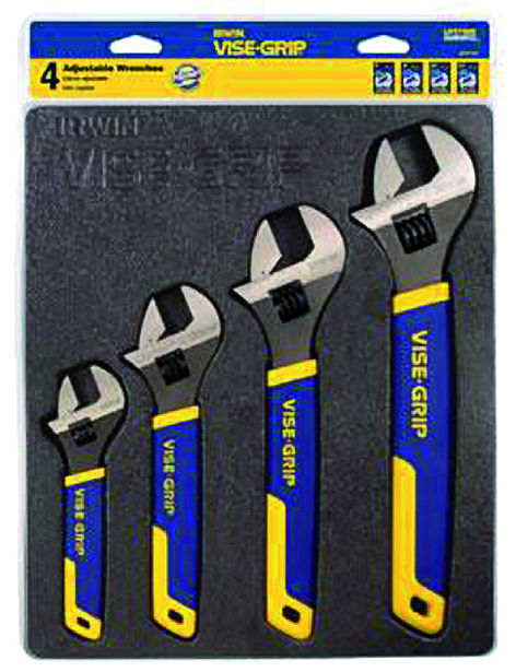Irwin Tools 2078706 - 4-Piece Adjustable Wrench Set