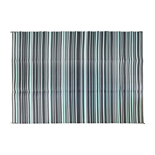 Camco C42864 - Outdoor Mat in Dark Green/Light Green/White Striped 9' X 12'
