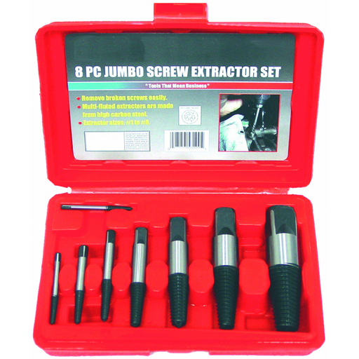 Rodac H45B635 - Jumbo Screw Extractor Set (8 Pcs)