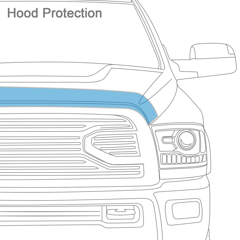 AVS® • 20314 • Carflector • Dark Smoke Hood Shield • Ford Taurus 10-18