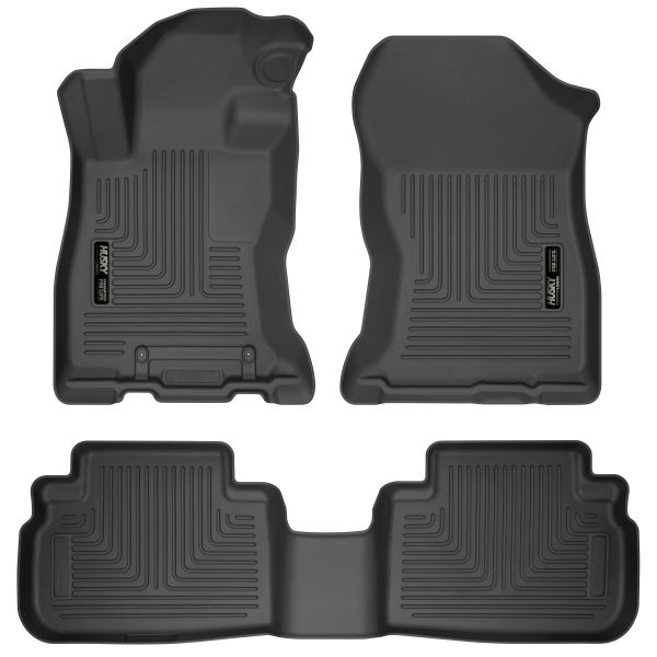 Husky Liners® • 95891 • WeatherBeater • Floor Liners • Black • Front & 2nd row • Subaru Forester 19-21