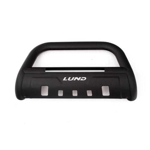 Lund 47121207 - 3.5" Black Steel Bull Bar with Integrated LED Light Bar and with skid plate for Ford F-250 11-16