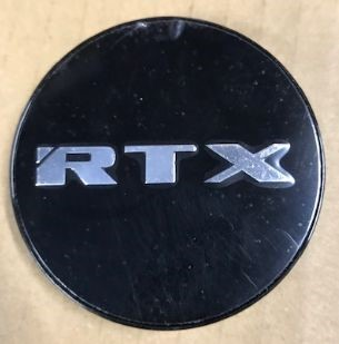 149K59AB1RT - Center Cap Gloss Black RTX Chrome with Black Background