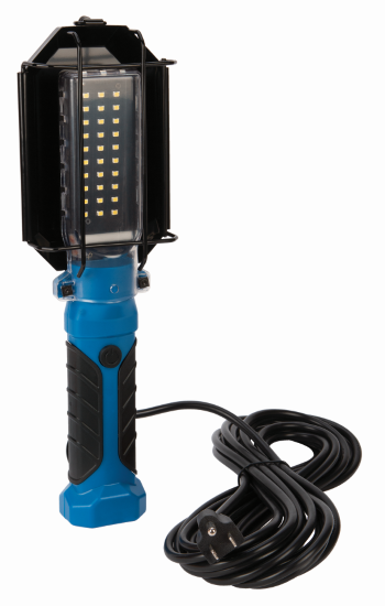Performance Tool W2237 - 25' 18GA 1,000 lumen 120V LED Drop Light with Extra Built in 120V Outlet, 1 Pack